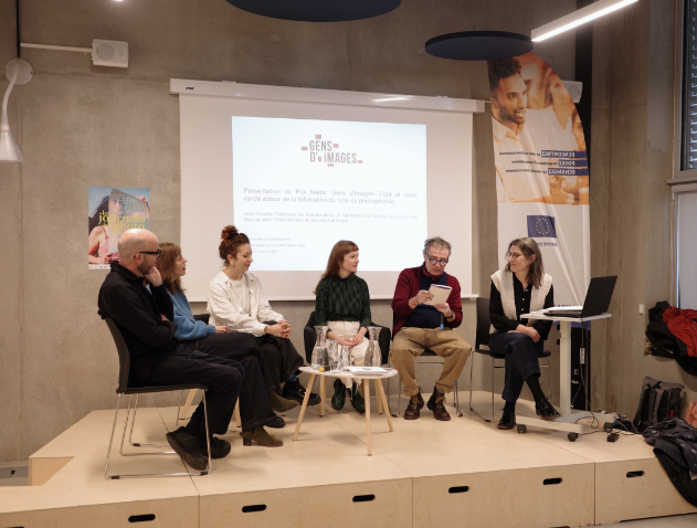 Table ronde avec Gens d'Image (Prix Nadar), Géraldine Lay (Actes Sud), Jean-Michel André Erell Hemmer & Macaronibook. Les Journées de la Photographie, Nantes, Février 2025